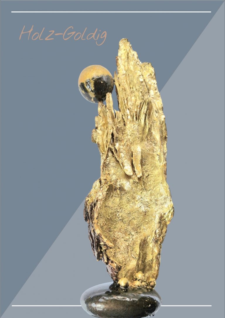 Rindenfantasie Baumrinde Innenseite mit Blattgod Außenseite. Rinde